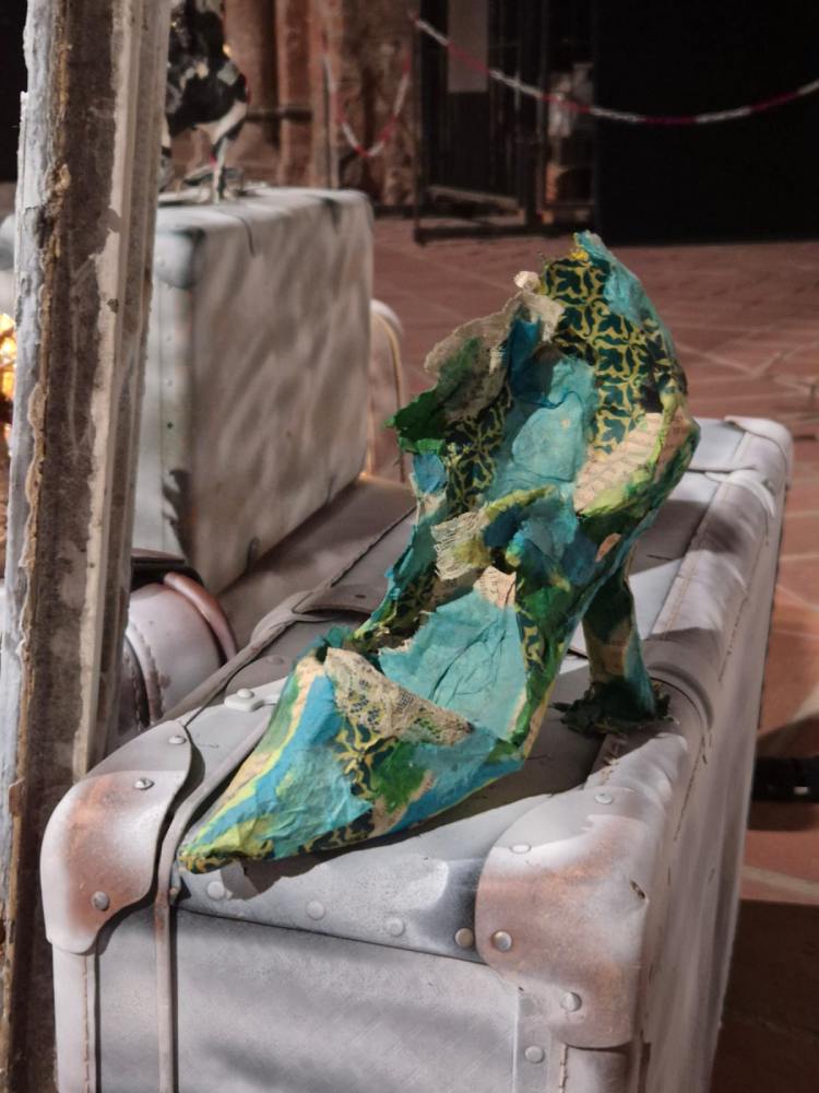 cover until the end of the world - shoes installation 