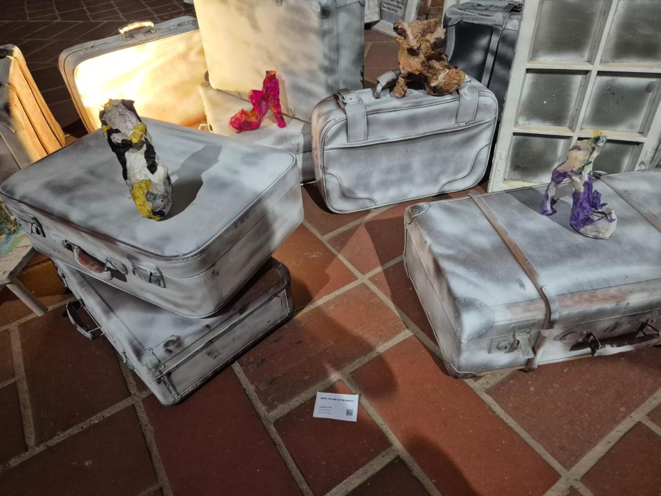 cover until the end of the world - shoes installation 